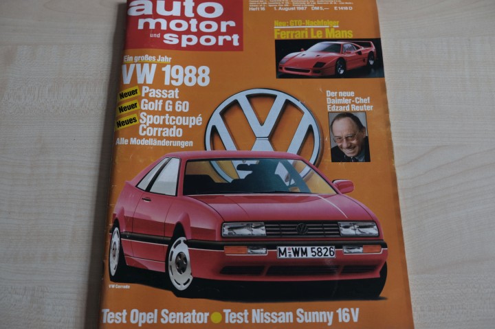 Deckblatt Auto Motor und Sport (16/1987)